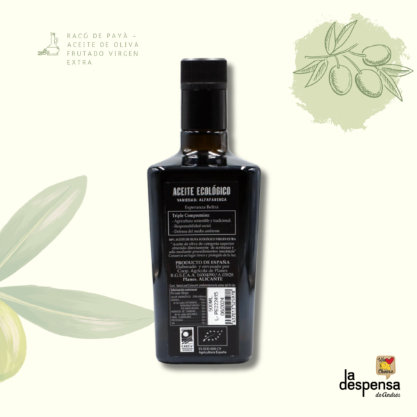 Aceite de Oliva Frutado Virgen Extra - Racó de Paya - Imagen 2