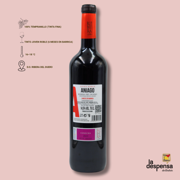 Aniago Joven Roble 2023 – D.O. Ribera del Duero - Imagen 2