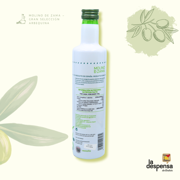 Molino de Zama – Gran Selección Arbequina (500 ml) - Imagen 2