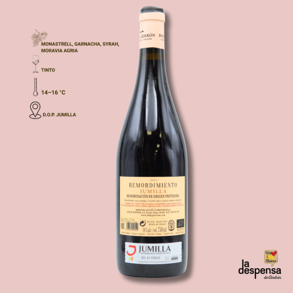 Remordimiento Tinto – Bodega Cerrón – D.O.P. Jumilla - Imagen 2
