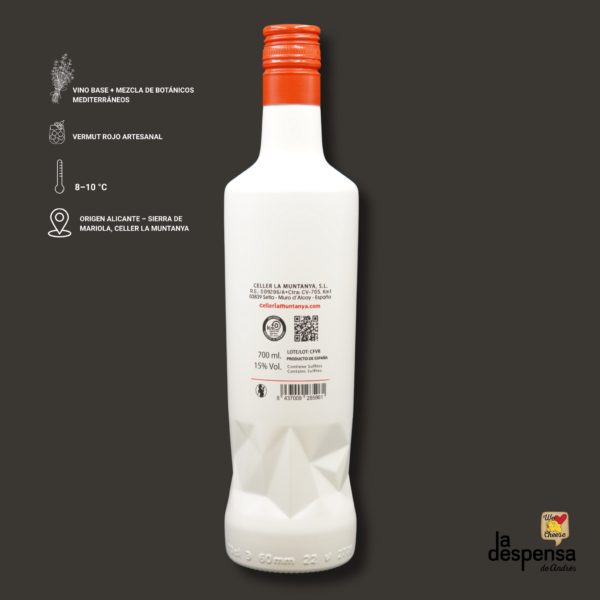 Vermut Cavall de Foc Rojo – Celler La Muntanya – Alicante - Imagen 2