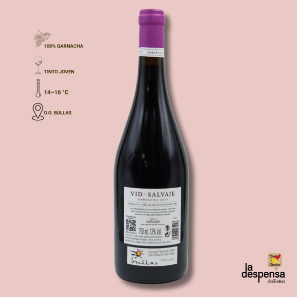 Vid Salvaje Garnacha 2024 – D.O. Bullas - Imagen 2